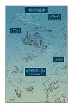 Song of Atlas - Comic Pencils Commission - Prologue page 1