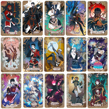Starry Knight Tarot Deck examples